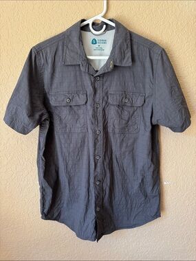 Sierra Designs Short Sleeve Button-Up Shirt in Charcoal